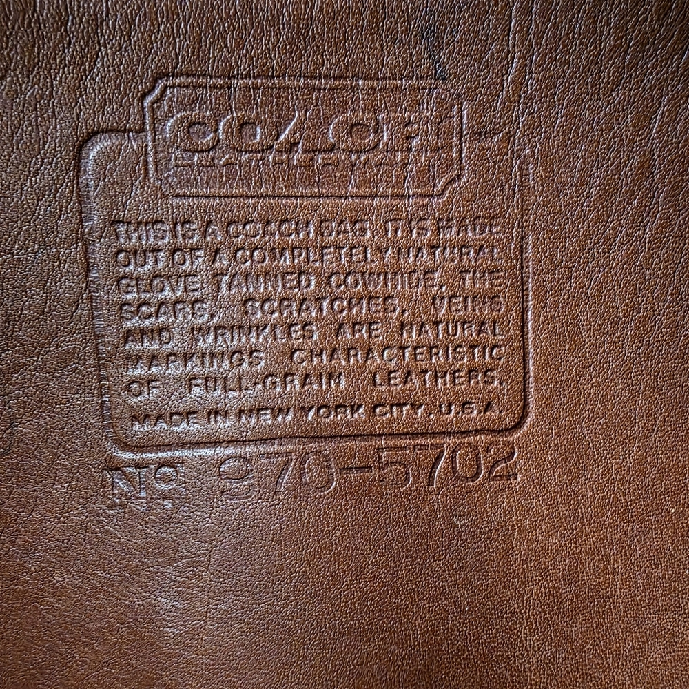 Coach 9535 Saddlery Bag Crossbody British Tan Leather Shoulder Bag Vintage - Picture 15 of 16